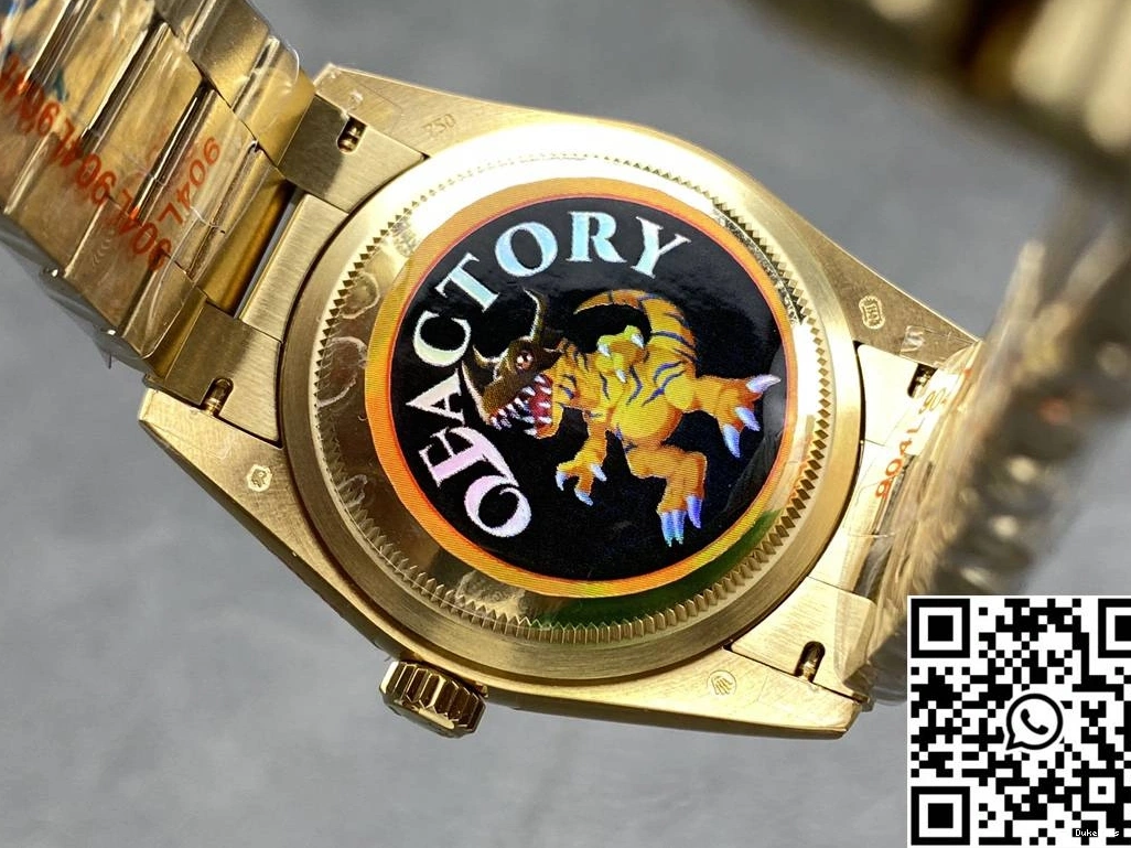 v5 Day 36mm Factory Dial Date White QF Yellow Rolex M128238-0113 Tungsten Steel Gold 1214